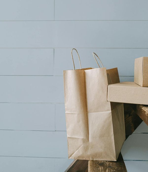 Modern coffee shop interior with minimalist design and natural wood accents